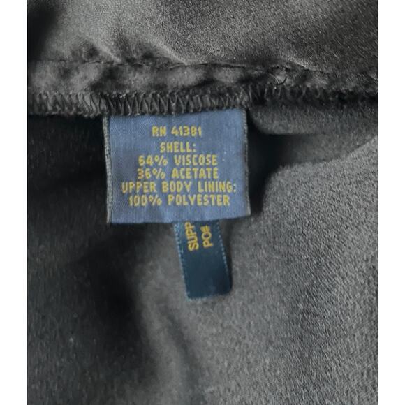 Polo Ralph Lauren Black Classy Jumpsuit Cap Sleeve V-Neck Womens Size 2 - Picture 7 of 7